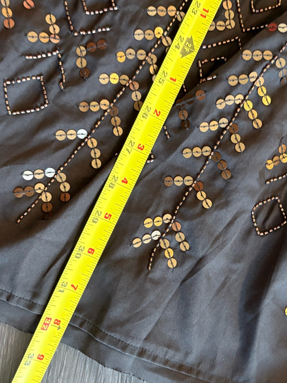 Free People Arizona Black Sequin Embellished V-Back Mini Dress Small - Picture 10 of 11